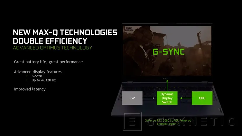Geeknetic NVIDIA lleva a portátiles sus gráficas RTX 2070 SUPER y 2080 SUPER con DLSS 2.0 y tecnología Max-Q mejorada 7