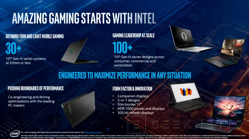 Geeknetic Más de 5 GHz de Boost en los nuevos procesadores Intel Core H de décima generación para portátiles de alto rendimiento 1