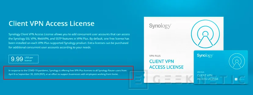 Geeknetic El sistema VPN Plus de los routers de Synology será gratuito de manera indefinida debido al coronavirus 1