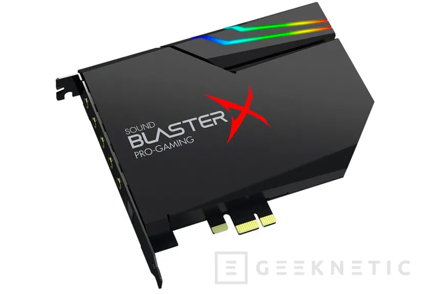 Geeknetic Nueva tarjeta de sonido Sound BlasterX AE-5 Plus en formato PCIe con Sound Core 3D 1