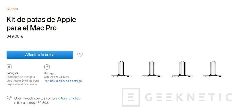 Geeknetic Apple vende las ruedas del Mac Pro por separado a un precio de 849 euros 2
