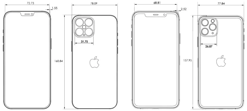Geeknetic Se filtra el diseño de los próximos iPhone 12 con marcos más finos y un notch más pequeño 2