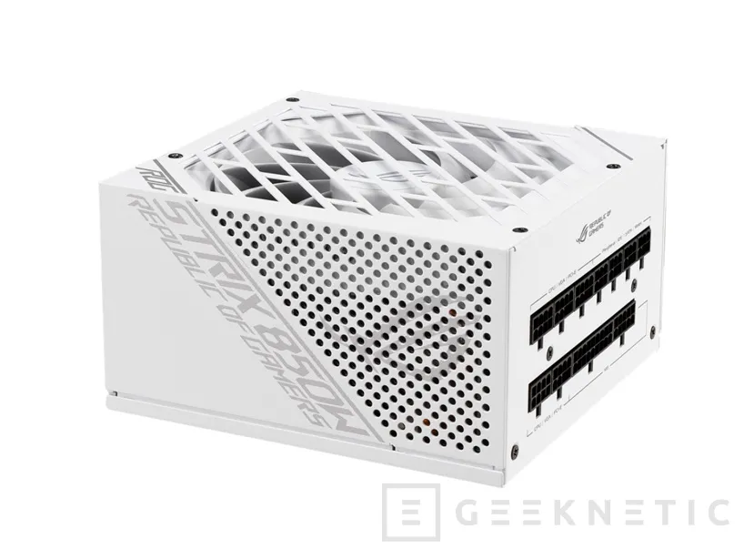 Geeknetic 850W de potencia y eficiencia 80 PLUS GOLD en la nueva fuente modular ASUS ROG Strix White Edition 1