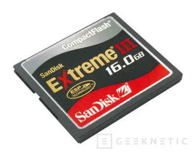 Sandisk comercializa memorias CF de 16GB de alta velocidad, Imagen 1