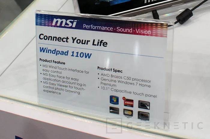 CeBit 2011: Fusion en la nueva Tablet 110W de MSI, Imagen 2