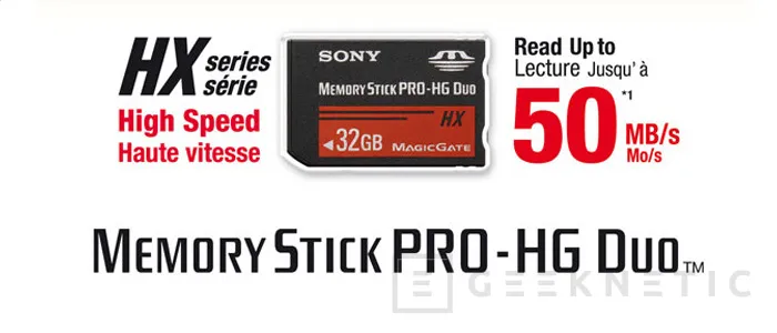 Sony presenta la serie HX de Memory Stick, Imagen 1