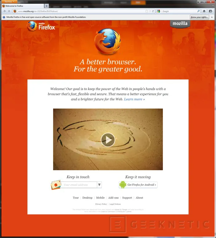 Firefox sigue con su ritmo de versión cada dos meses. Ahora la 9, Imagen 1