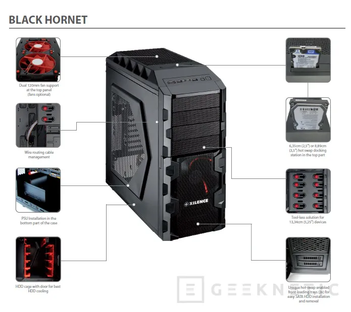 Xilence amplia la gama Interceptor con la nueva Black Hornet, Imagen 2