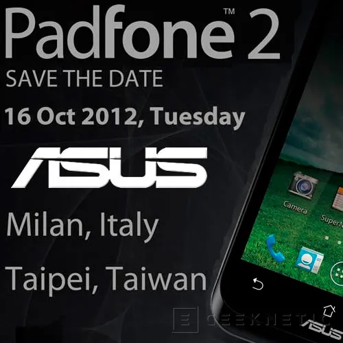 ASUS presentará el Padfone 2 en octubre, Imagen 1
