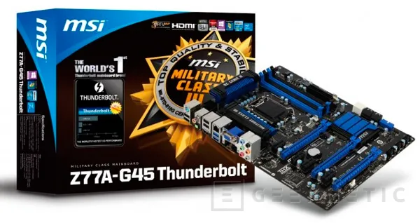 MSI anuncia la placa base Z77A-G45 con thunderbolt, Imagen 1