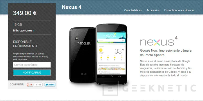 Salen a la venta los nuevos nexus 4 y nexus 10 de Google, Imagen 1