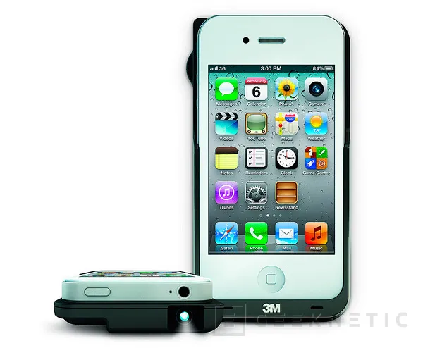 3M presenta un proyector integrado en una carcasa de iPhone, Imagen 1