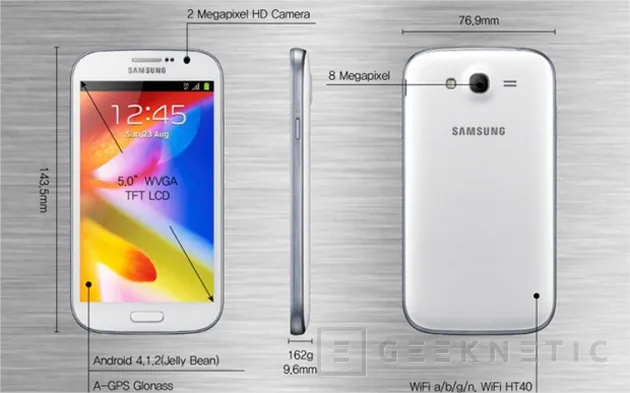Samsung Galaxy Grand, las 5 pulgadas llegan a la gama media, Imagen 2