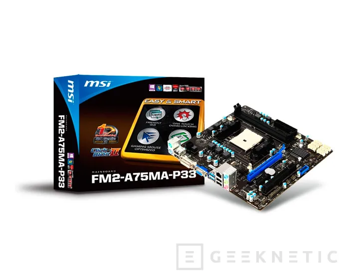 MSI FM2-A75MA-P33, nueva placa para APUs AMD Trinity, Imagen 1