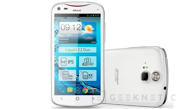 Acer Liquid E2, nuevo smartphone económico con procesador de cuatro núcleo, Imagen 1