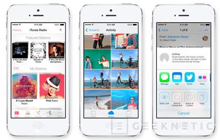 Llega iOS 7 para los dispositivos móviles de Apple más recientes, Imagen 2