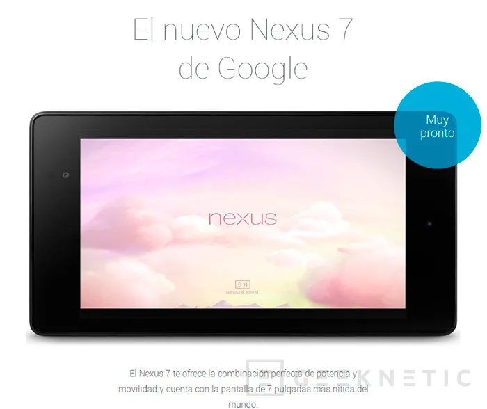 Precios y disponibilidad para la nueva Nexus 7 en España, Imagen 1