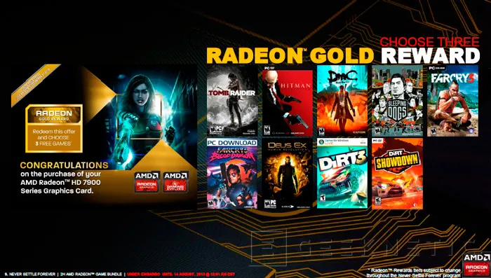 AMD actualiza el catálogo de juegos gratuitos con sus gráficas con Never Settle Forever, Imagen 1