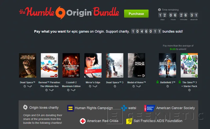 EA lanza una campaña benéfica en Humblebundle con varios títulos disponibles a cambio de una donación voluntaria, Imagen 1