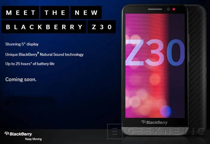 BlackBerry anuncia su nuevo smartphone Z30, Imagen 1