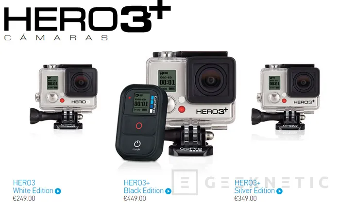 GoPro actualiza sus cámaras de acción con las nuevas Hero 3+, Imagen 1