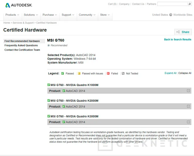 MSI consigue la primera certificación para AutoCAD 2014 en sus Workstations portátiles, Imagen 2