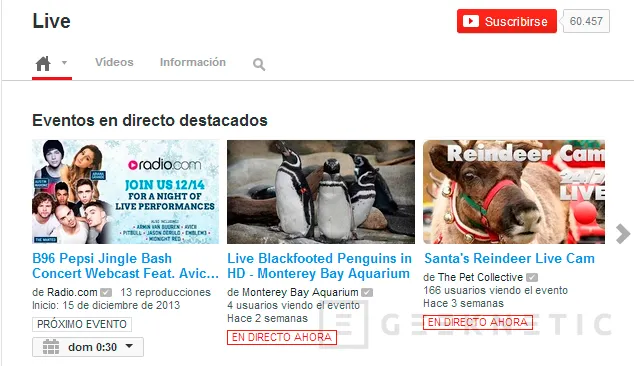 Youtube libera el servicio de streaming a todos los usuarios verificados, Imagen 1