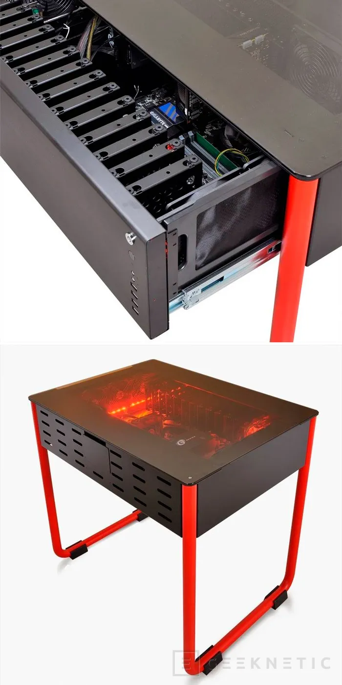 Lian Li DK01, curiosa torre de PC integrada en una mesa, Imagen 3