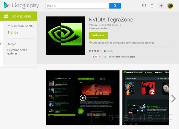NVIDIA TegraZone ya es accesible desde cualquier dispositivo Android, Imagen 1