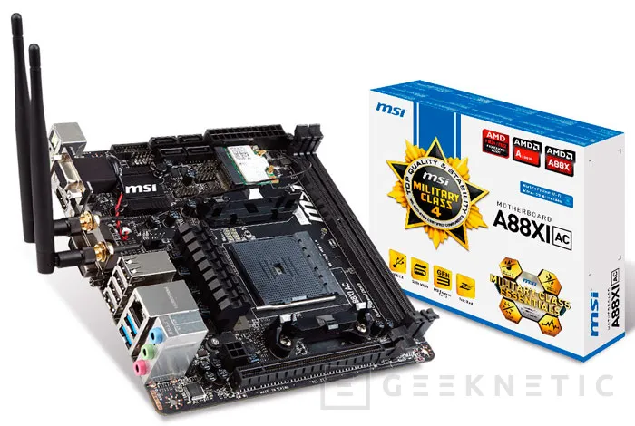 MSI A88XI AC, nueva placa base Mini-ITX para las APU Kaveri de AMD, Imagen 1