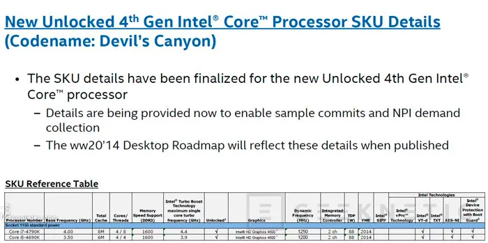 Geeknetic Los procesadores Intel Core i7 4790K superarán los 4 GHz de serie 1