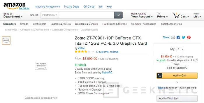 Ya se puede adquirir la GeForce GTX Titan Z por 4.000 Dólares, Imagen 2