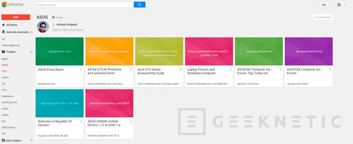 Google lanza un nuevo y mejorado sistema de gestión de marcadores para Chrome, Imagen 1