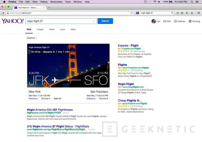 Firefox sustituye a Google por Yahoo en su buscador por defecto, Imagen 1