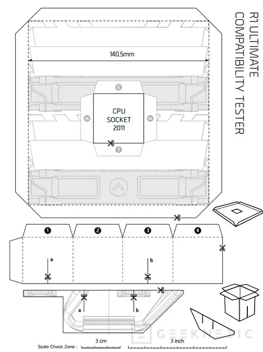 Cryorig ofrece plantillas de papel de sus disipadores para comprobar si son compatibles, Imagen 2