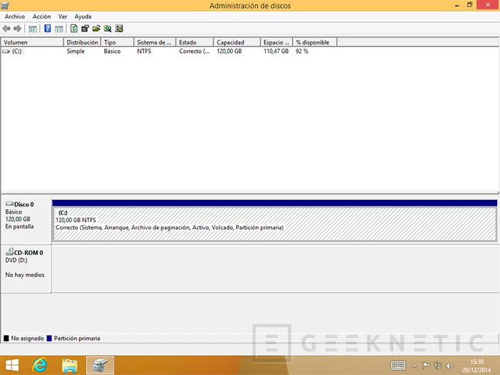 Geeknetic Como redimensionar una particion existente desde Windows 8 4