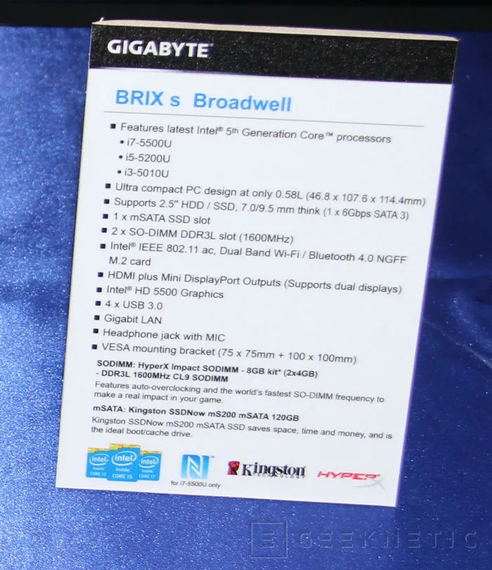 Gigabyte añade los nuevos Intel Core de 5ª generación a sus mini PC Brix S, Imagen 3
