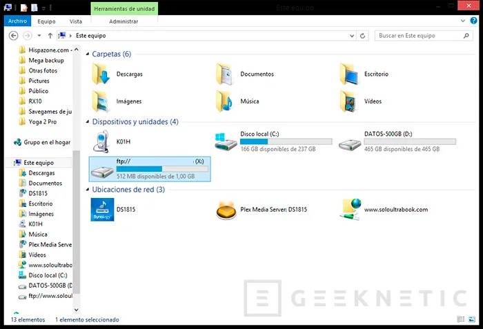 Geeknetic Cómo montar un FTP como una unidad en Windows 2