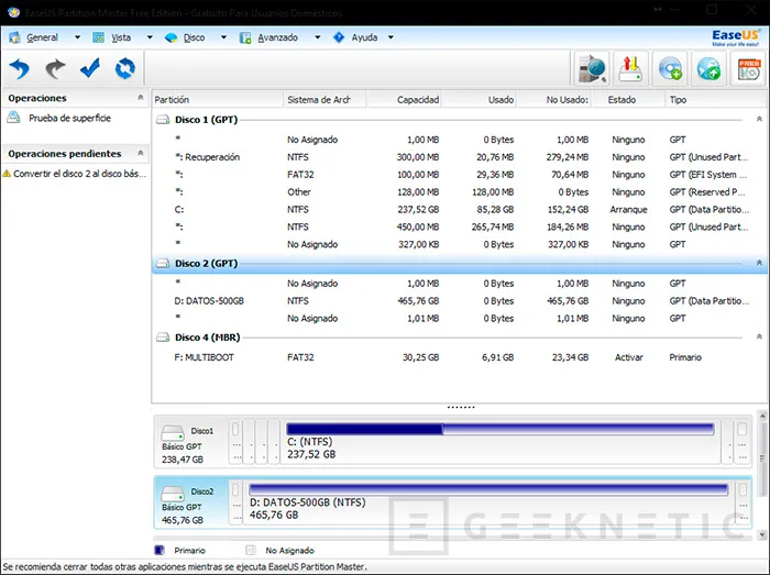 Geeknetic Pasa un disco de dinámico a básico sin salir de Windows 3