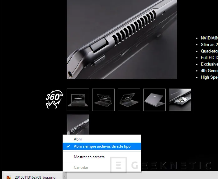 Geeknetic Cómo abrir PNG descargados de forma automática en Photoshop (u otro) sin fondo negro 1