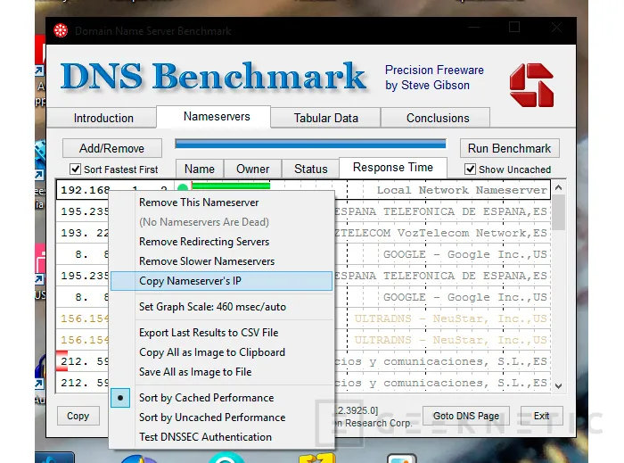 Geeknetic Cómo mejorar tu navegación eligiendo los mejores servidores DNS.  4