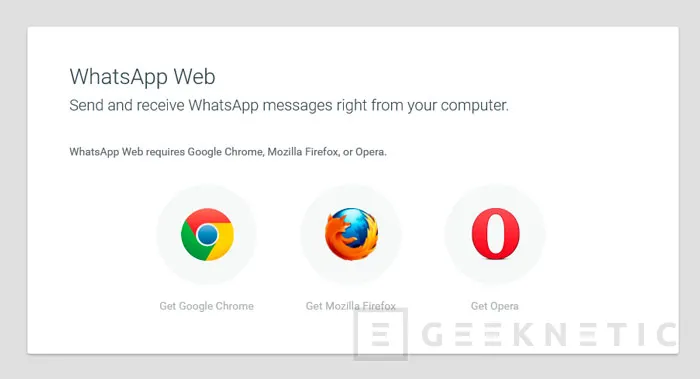 Whatsapp Web ya se puede utilizar en Firefox y Opera, Imagen 1