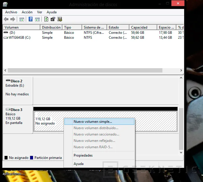 Geeknetic ¿Qué hacer cuando tu disco duro nuevo no aparece en “mi PC”? 3