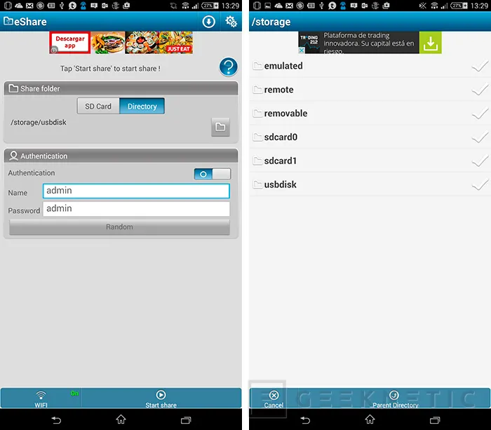 Geeknetic Compartir carpetas de Android en red 1