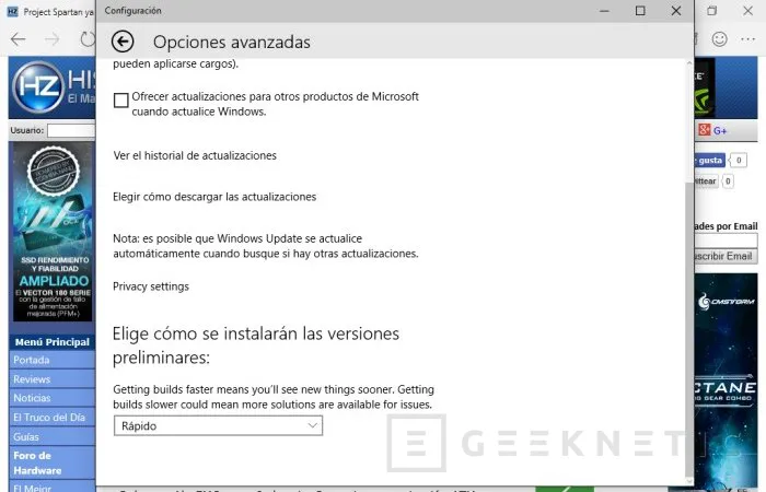 Geeknetic Pon tu Windows 10 en el anillo de actualizaciones rápidas  2