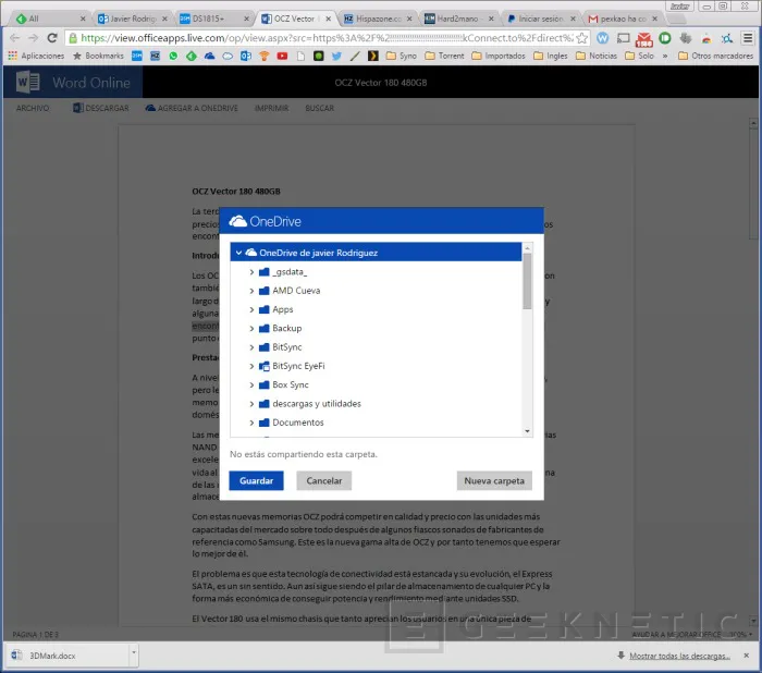 Geeknetic Edita tus documentos con office Online desde tu NAS Synology 2