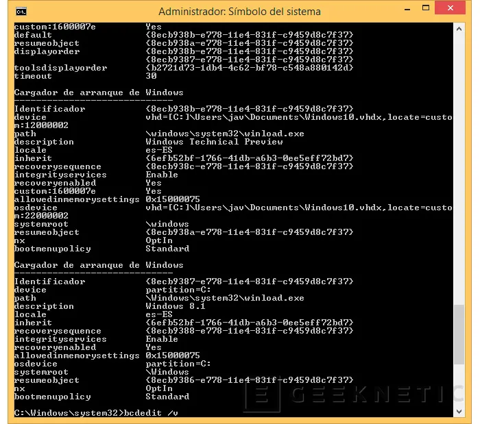 Geeknetic Cómo eliminar un registro de arranque en Windows 7, 8 o 10 1