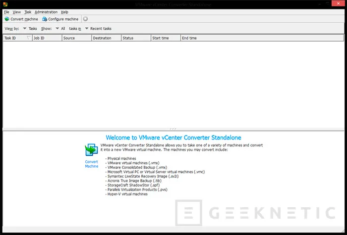 Geeknetic Convierte tu máquina física en virtual con VMware vCenter Converter Standalone 1