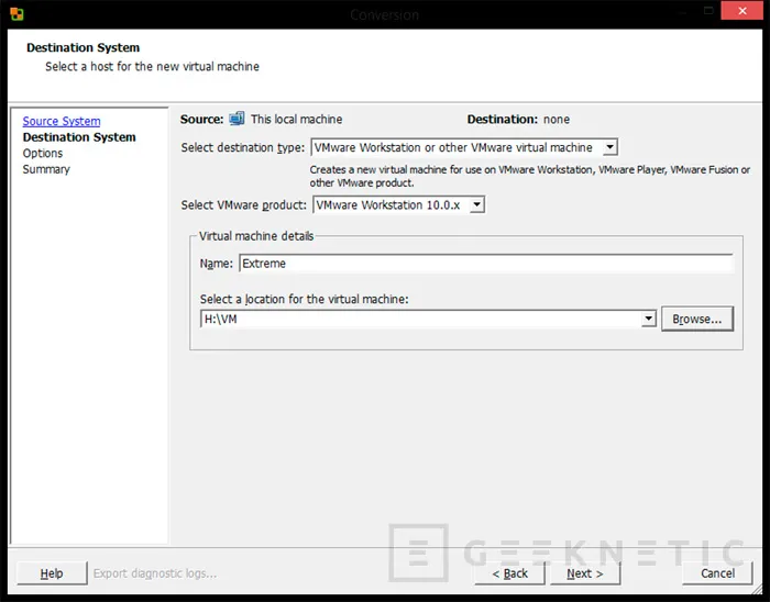 Geeknetic Convierte tu máquina física en virtual con VMware vCenter Converter Standalone 4