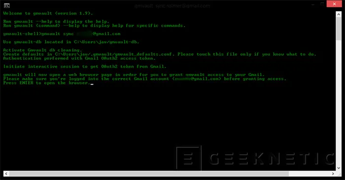 Geeknetic Crea un backup de Gmail con GMVault 1